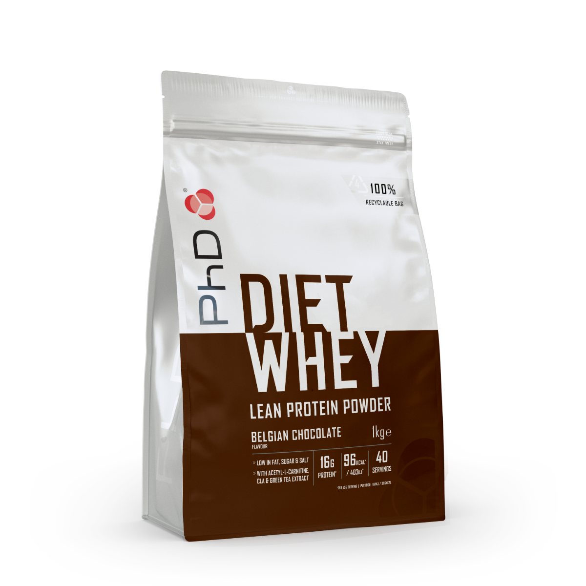 Diet Whey Protein Powder - Belgian Chocolate (1kg)