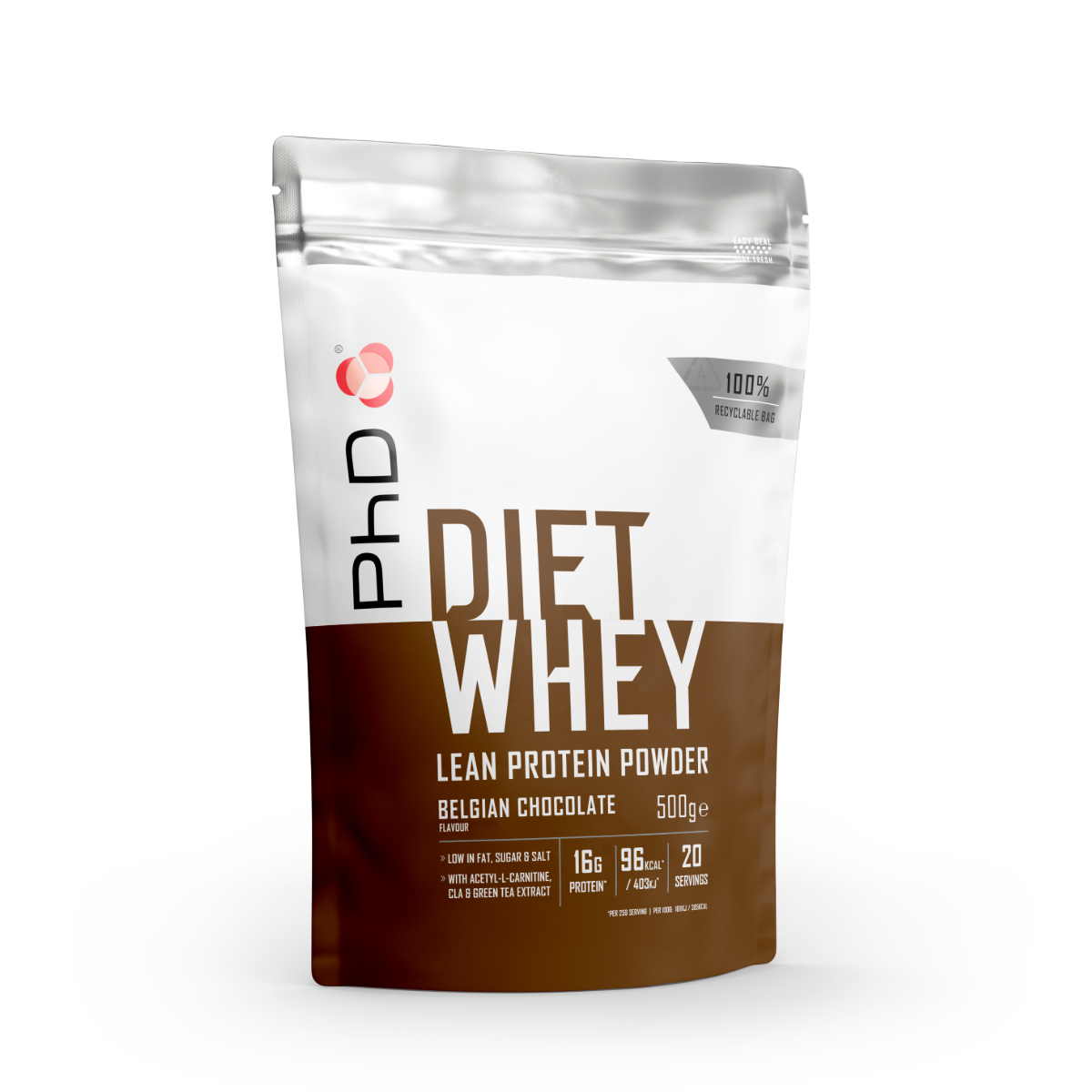 Diet Whey Protein Powder - Belgian Chocolate (500g)