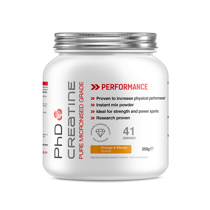 Micronised Pharmaceutical Creatine Powder 250g - Orange & Mango