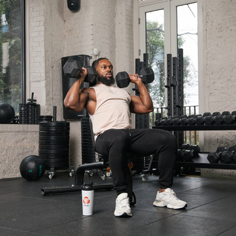 Man lifting weights